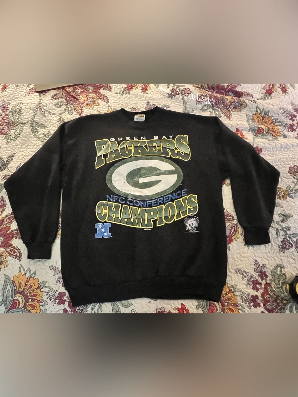 Vintage 1997 Tutlex Green Bay Packers Crewneck Swestshirt XL NFC Champs NFL